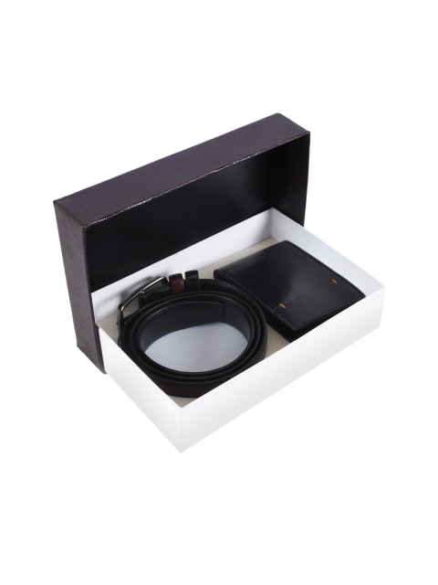 

BuckleUp Men Black & Brown Leather Accessory Gift Set