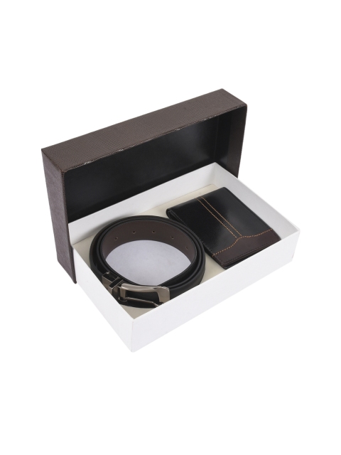 

BuckleUp Men Black Leather Accessory Gift Set
