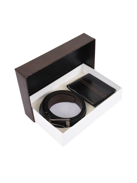 

BuckleUp Men Black Leather Accessory Gift Set