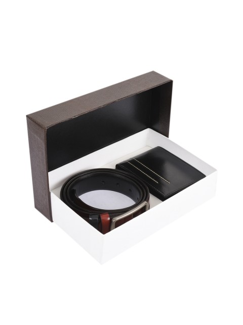 

BuckleUp Men Black & Brown Leather Accessory Gift Set