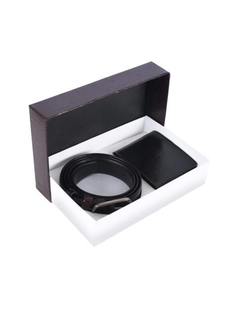 

BuckleUp Men Black & Brown Leather Accessory Gift Set