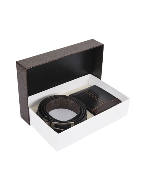 

BuckleUp Men Black Leather Accessory Gift Set