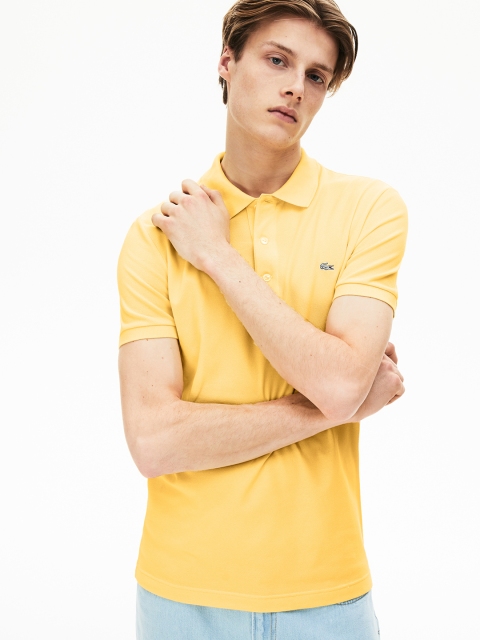 

Lacoste MenYellow Solid Polo Collar T-shirt, Yellow