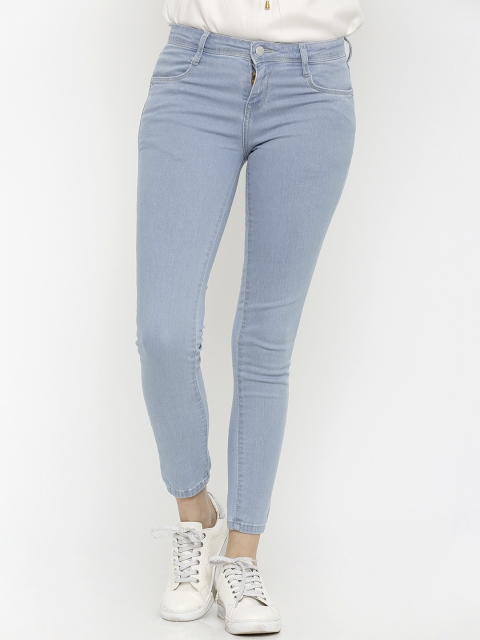 

Kraus Jeans Women K4050 Blue Skinny Fit Mid-Rise Clean Look Jeans