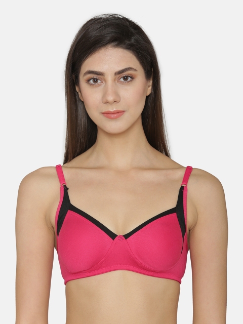 

ABELINO Pink Solid Non-Wired Non Padded T-shirt Bra 5121PINK01