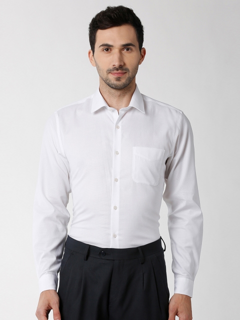 

Peter England Men White Regular Fit Solid Formal Shirt