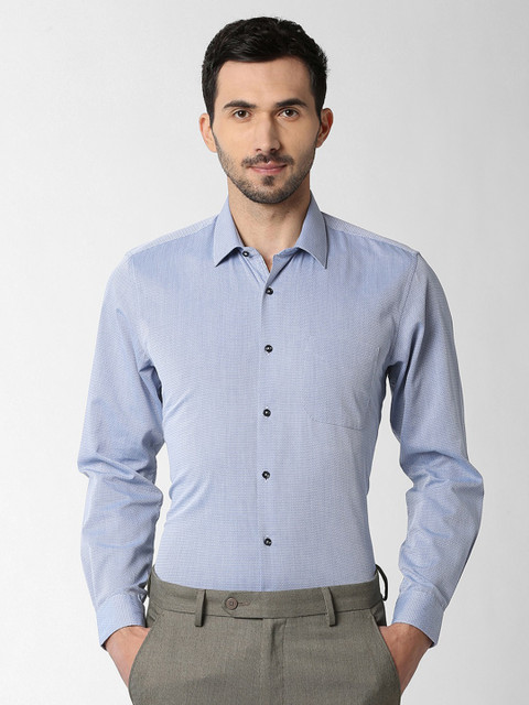 

Peter England Men Purple Nuvo Regular Fit Self Design Formal Shirt