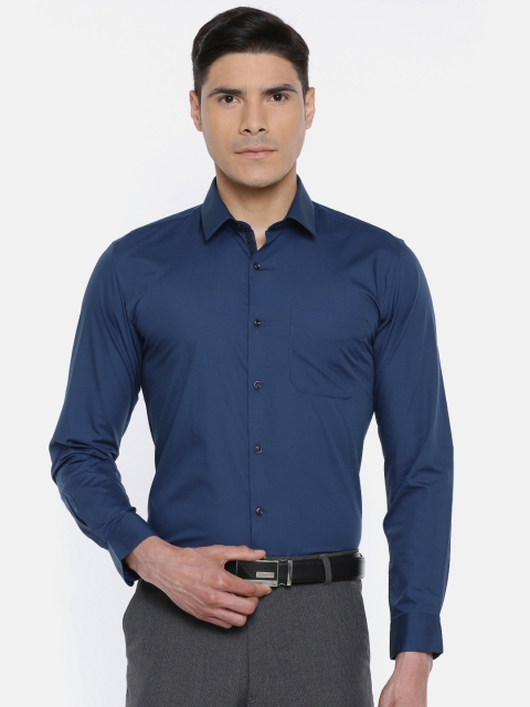 

Peter England Men Navy Blue Nuvo Regular Nuvo Fit Solid Formal Shirt