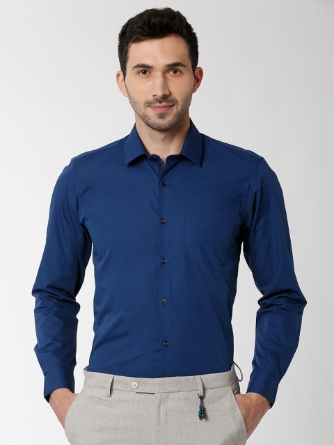 

Peter England Men Blue Slim Fit Solid Casual Shirt