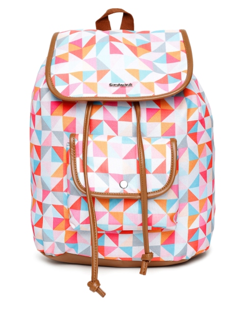 

Fastrack Women Multicoloured Geometric Backpack, Multi