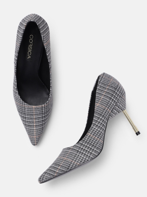 

CORSICA Women Black & White Printed Pumps