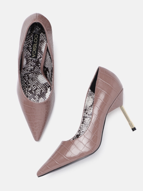 

CORSICA Women Nude-Coloured Textured Pumps