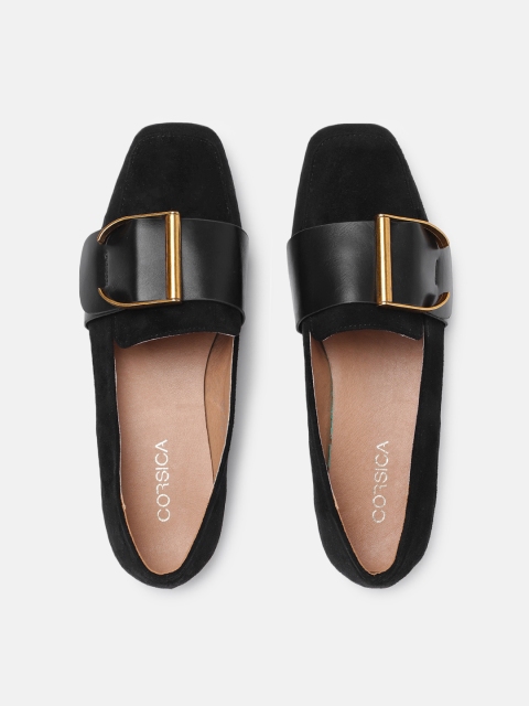 

CORSICA Women Black Suede Solid Suede Ballerinas