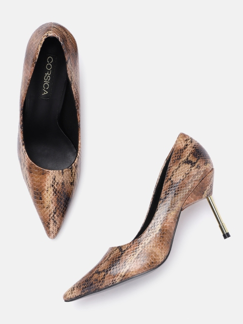 

CORSICA Women Brown Textured Pumps