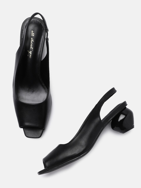 

all about you Women Black Solid Peep Toes