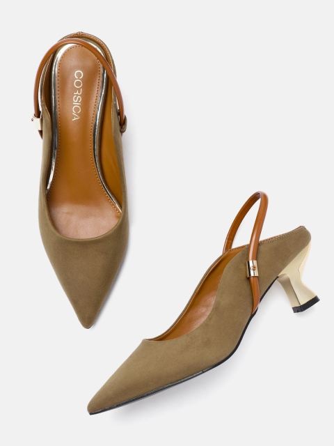

CORSICA Women Olive Green Solid Mules