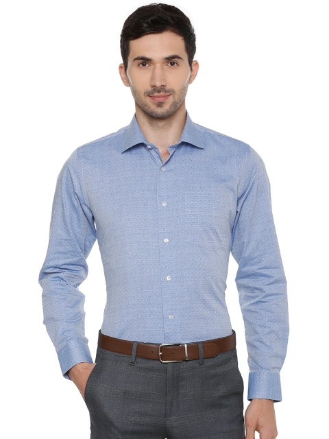 

Van Heusen Men Blue Slim Fit Self Design Formal Shirt
