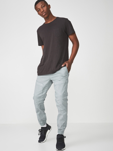 

COTTON ON Men Blue Tapered Fit Solid Joggers