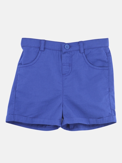 

Beebay Boys Blue Solid Regular Fit Regular Shorts
