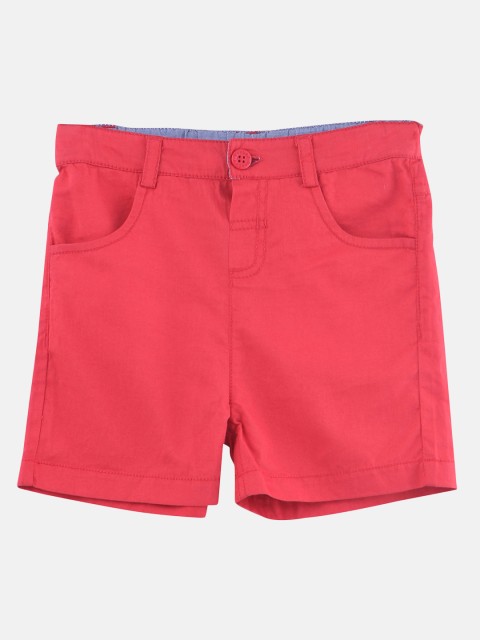 

Beebay Boys Red Solid Regular Fit Regular Shorts
