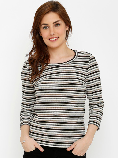 

Kraus Jeans Women Multicoloured Striped Top, Multi