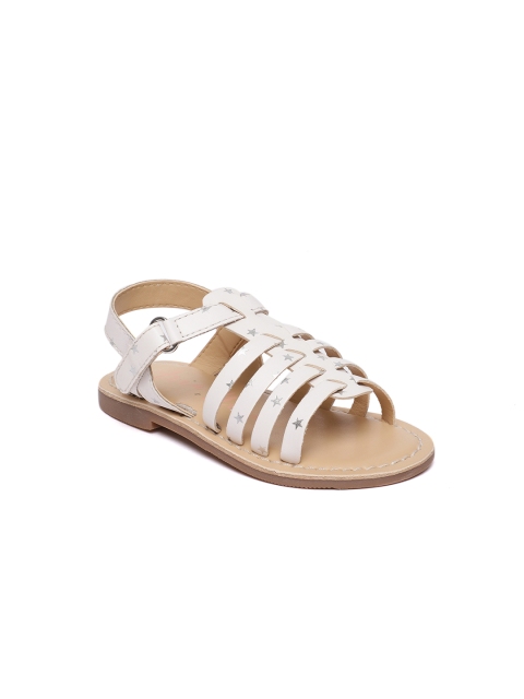 

Aria Nica Girls White Printed Gladiators
