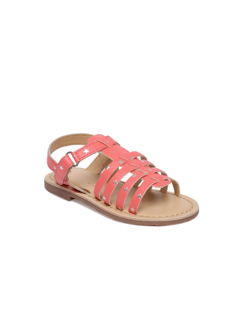

Aria Nica Girls Red Printed Leather Gladiators