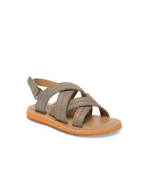 

Aria Nica Boys Grey Leather Comfort Sandals