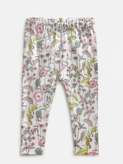 

GAP Girl Print Leggings in Stretch Jersey, White