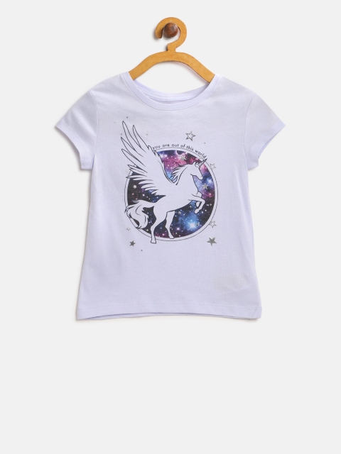 

GAP Girl Graphic Short Sleeve T-shirt, Lavender