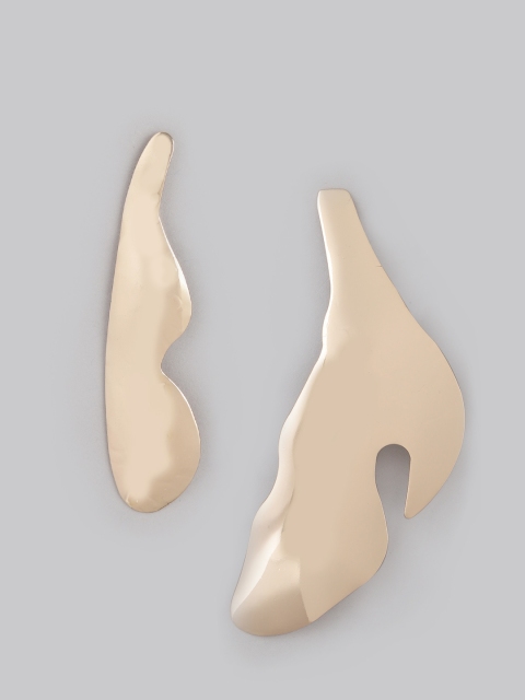 

MANGO Gold-Toned Contemporary Mismatch Drop Earrings