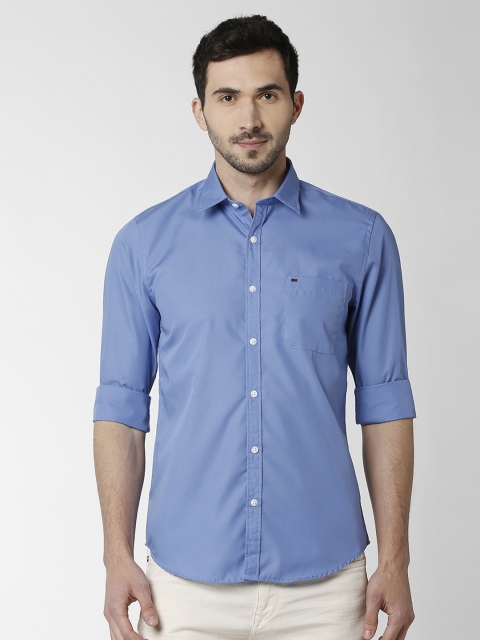 

Peter England Casuals Men Blue Slim Fit Solid Formal Shirt