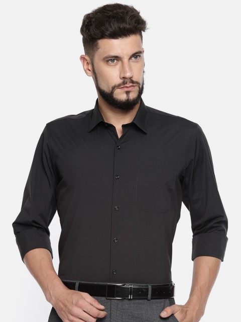 

Peter England Men Black Nuvo Regular Fit Solid Formal Shirt