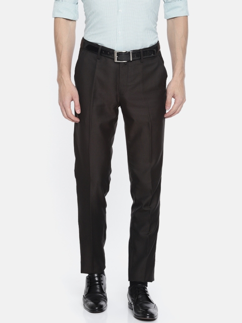 

Peter England Men Brown Neo Slim Fit Solid Formal Trousers