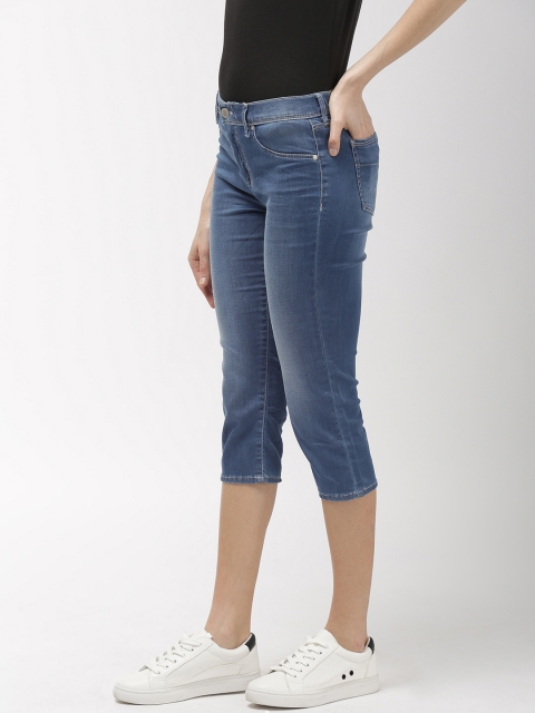 

GAS Women Blue Sumatra Fit Mid-Rise Stretchable Jeggings