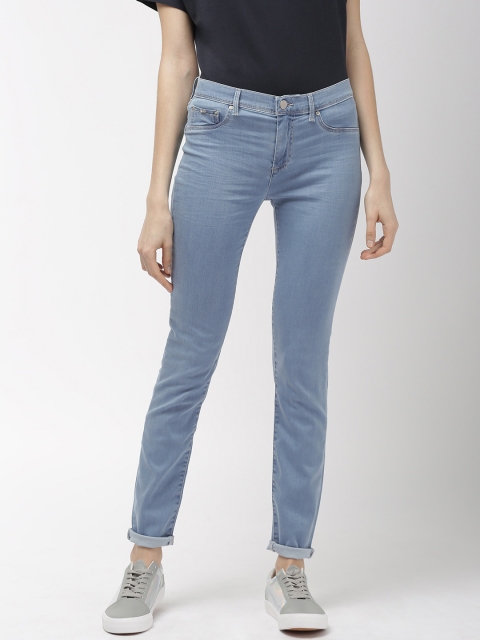

GAS Women Blue Sumatra Fit Mid-Rise Stretchable Jeggings