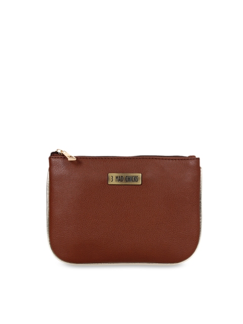 

3 Mad Chicks Brown Solid Clutch