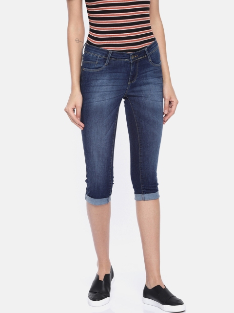 

Kraus Jeans Women K4023 Blue Skinny Fit Mid-Rise Clean Look Stretchable Jeans