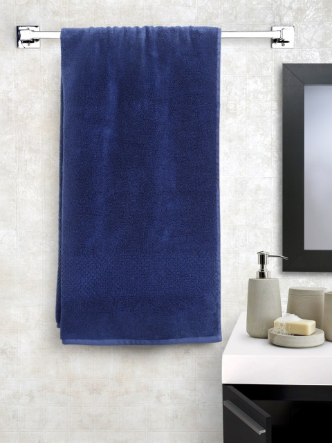 

SPACES Women Navy Blue Cotton 450 GSM Swift Dry Bath Towel