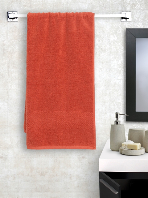 

SPACES Women Rust Orange Cotton 450 GSM Swift Dry Bath Towel