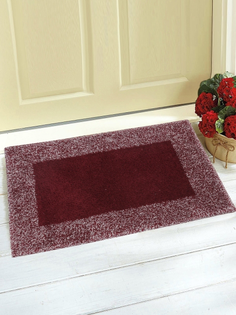 

SPACES Red Rectangular Bath Rug