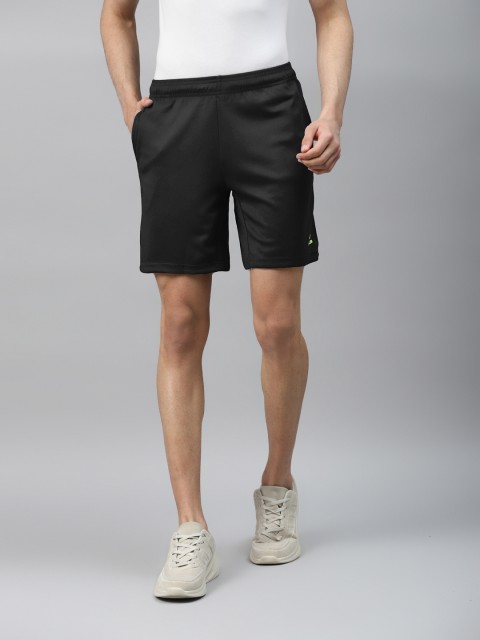 

Alcis Men Black Solid Slim Fit Sports Shorts