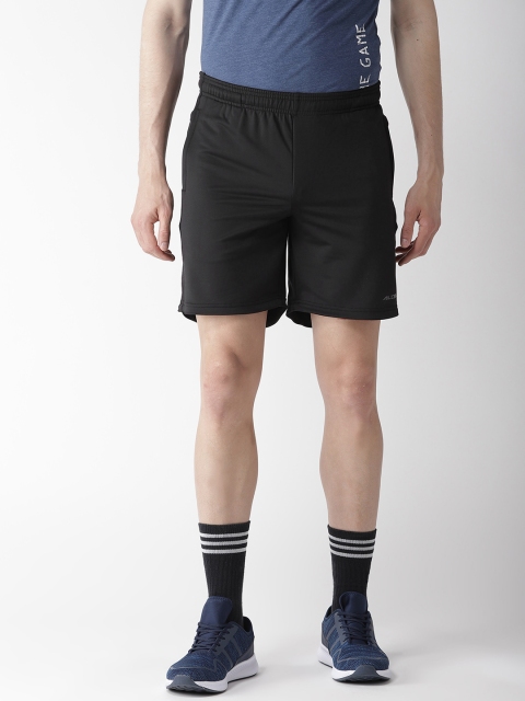 

Alcis Men Black Solid Slim Fit Sports Shorts