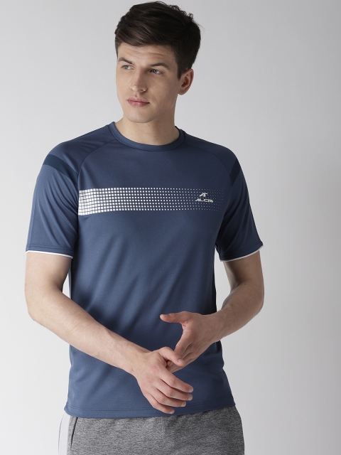 

Alcis Men Blue Solid Round Neck Slim Fit Badminton T-shirt