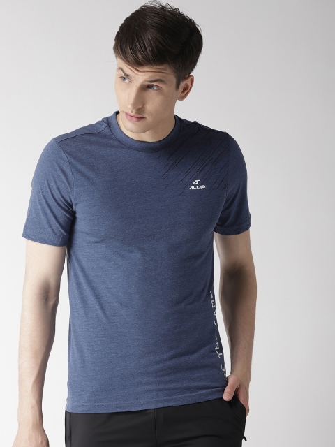 

Alcis Men Navy Blue Solid Round Neck T-shirt