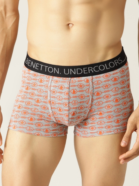 

Undercolors of Benetton Men Grey & Orange Trunks 19P3P80BP39DI902