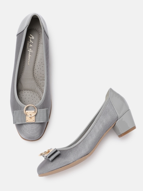 

Mast & Harbour Women Grey Solid Pumps