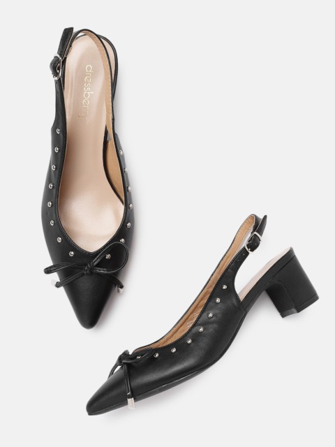 

DressBerry Women Black Solid Block Heels