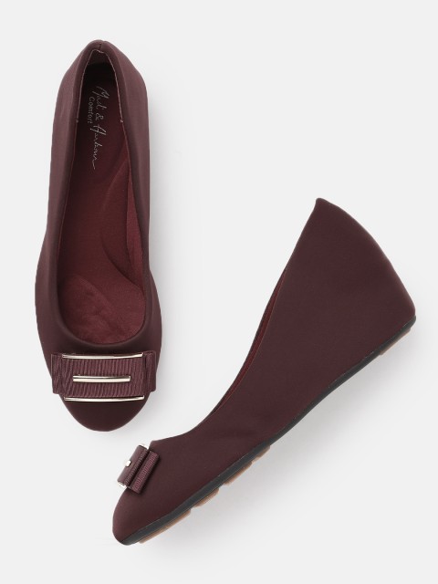 

Mast & Harbour Women Maroon Solid Pumps