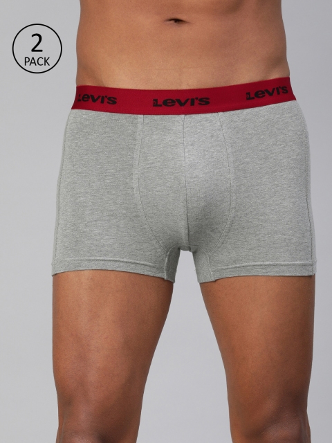 

Levis Men Pack Of 2 Grey Melange Solid Trunks TK-200SF